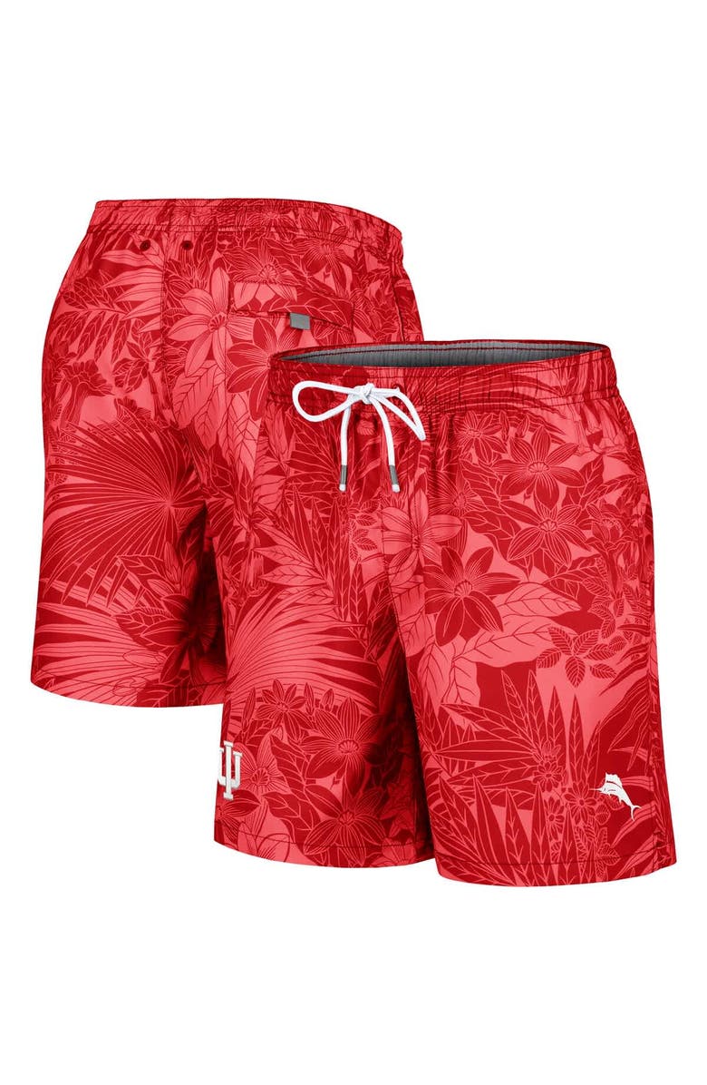 Tommy Bahama Men's Tommy Bahama Crimson Indiana Hoosiers Santiago Palms Board Shorts, Main, color, 