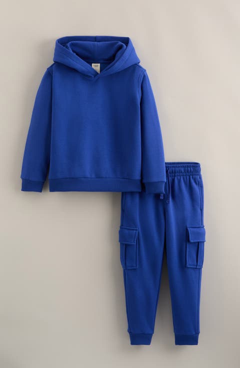 Kids' Fleece Hoodie & Cargo Joggers Set