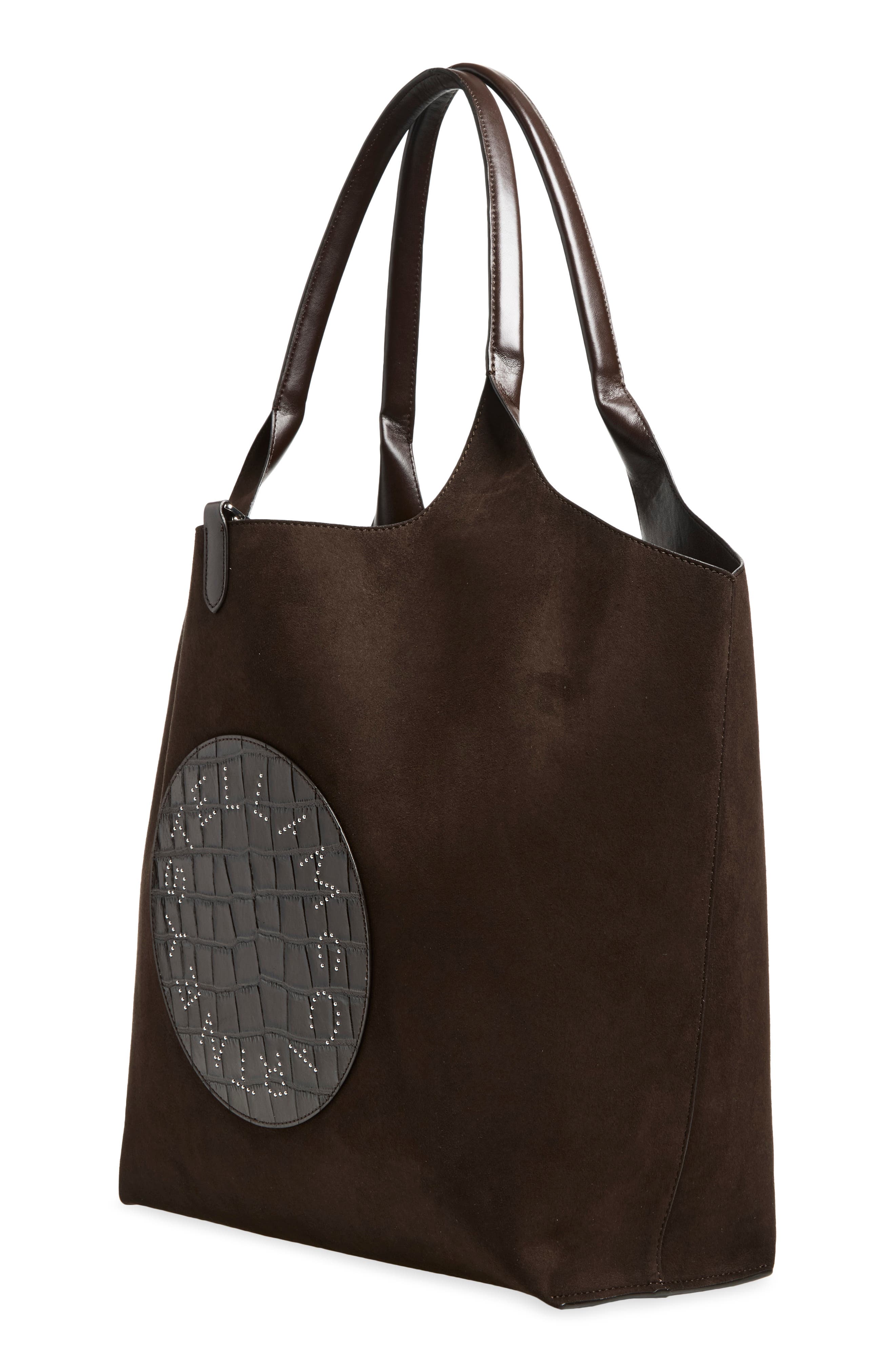Logo Reversible Tote Bag, Alternate, color, COFFEE