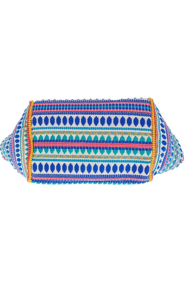 STEVEN by Steve Madden Embroidered Pompom Tote, Alternate, color,