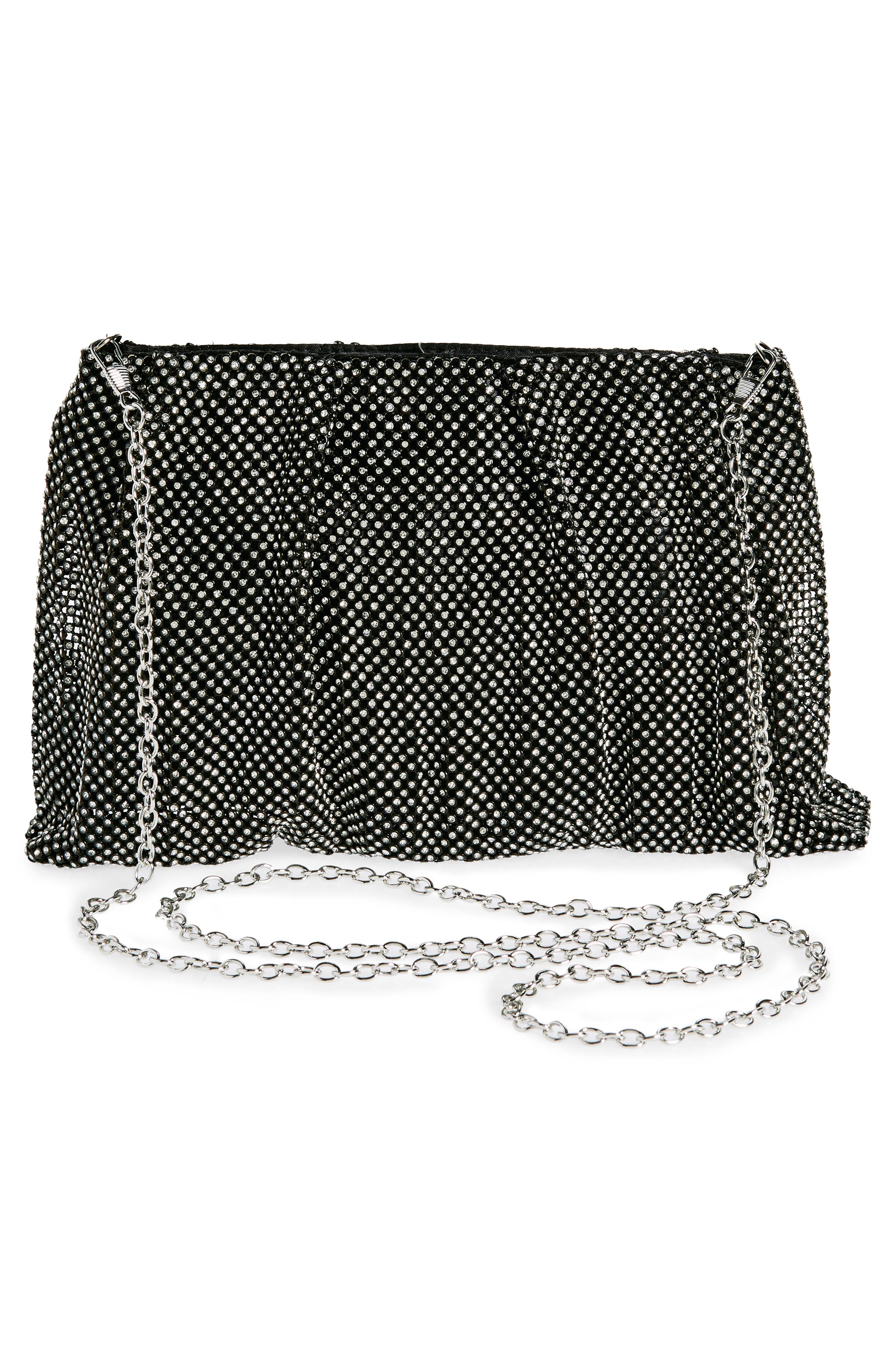 Jessica McClintock Francis Crystal Drape Clutch, Alternate, color, 