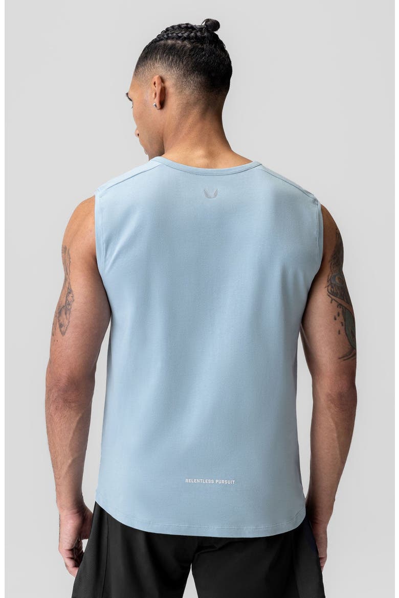 Creora Cotton Modal Cutoff Tank, Alternate, color, Light Sky