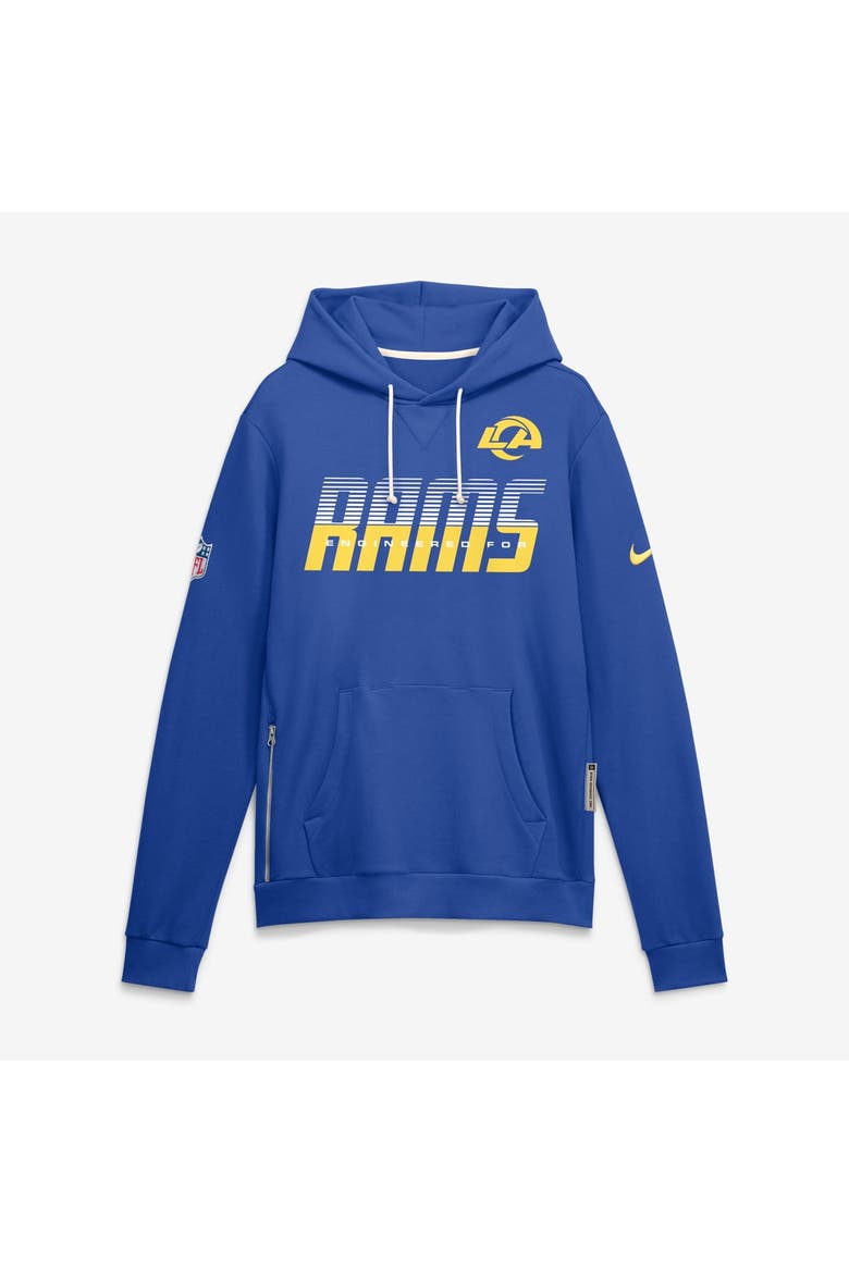 Men's Nike Royal Los Angeles Rams Sideline Standard Issue Top Prospect Dri-FIT Hoodie, Main, color, Royal