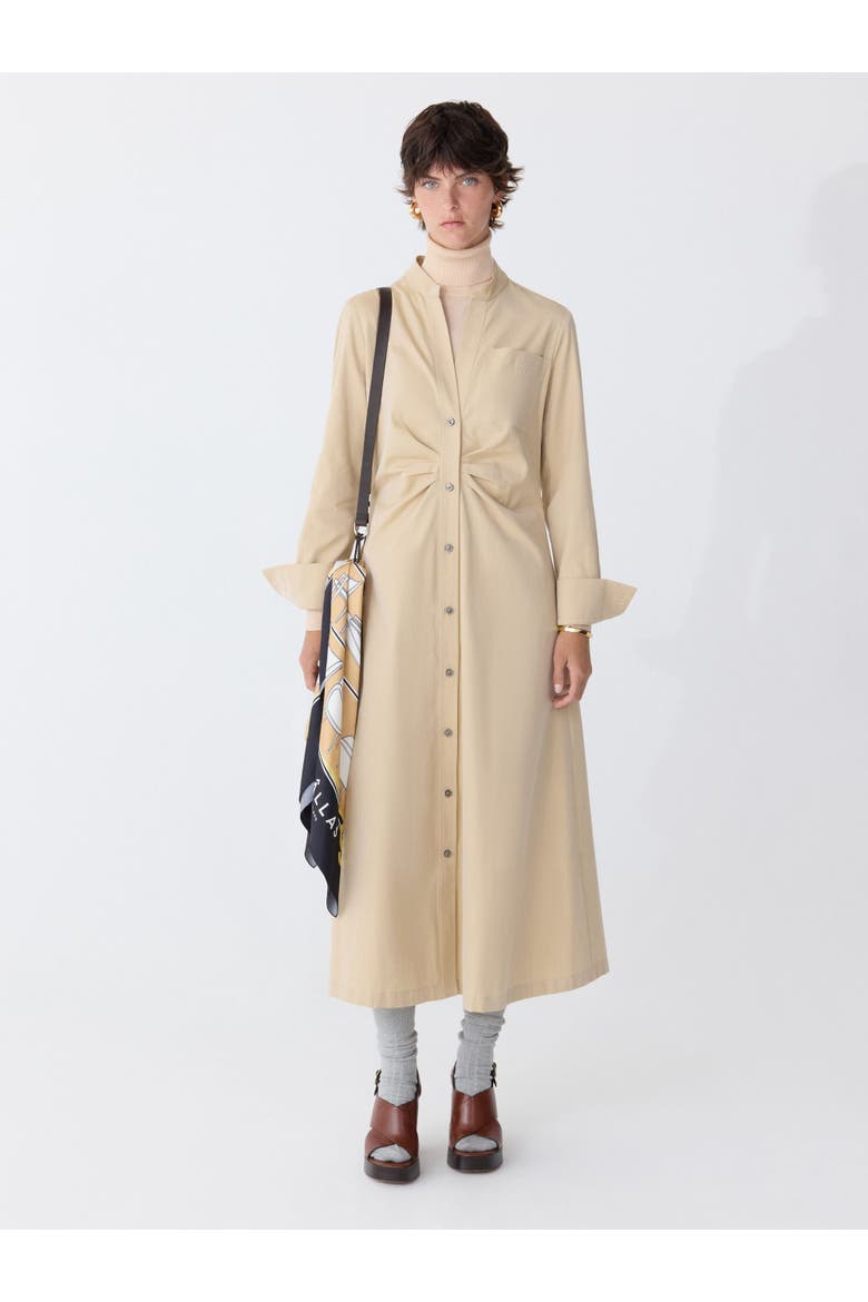 GENNY Longsleeve Shirtdress Pale Camel, Alternate, color, Pale Camel