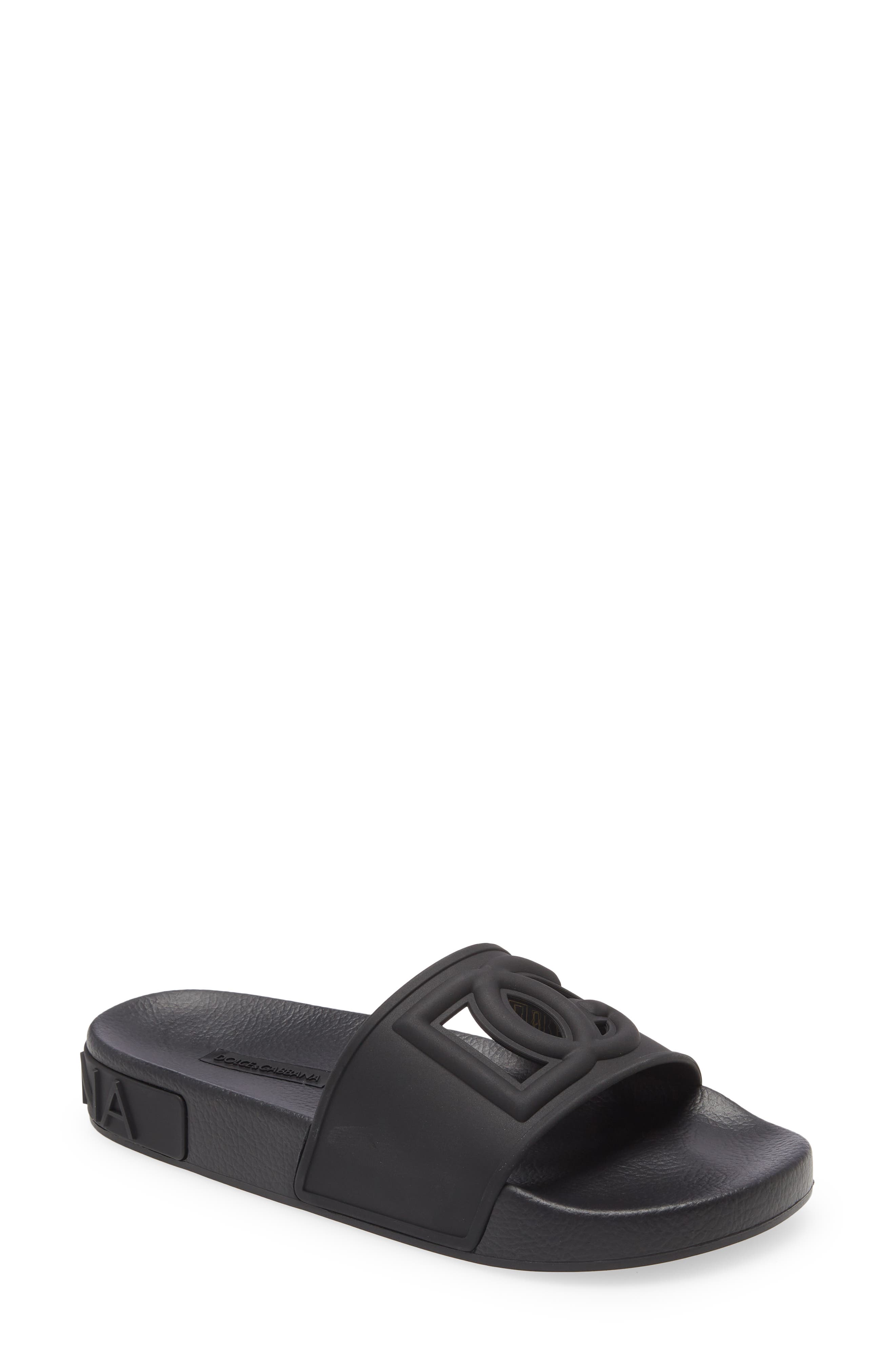 Dolce&Gabbana Beachwear Cutout Slide Sandal, Main, color, 