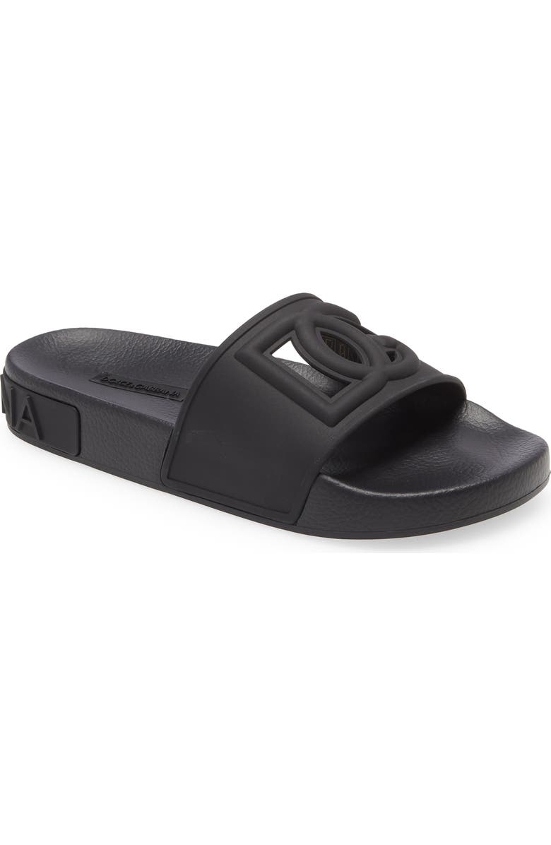 Dolce&Gabbana Beachwear Cutout Slide Sandal, Main, color,