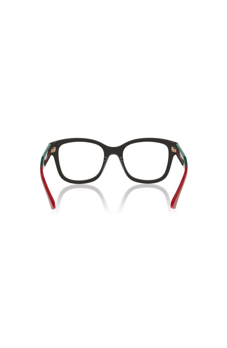 Gucci 51mm Rectangle optical glasses, Alternate, color, Black