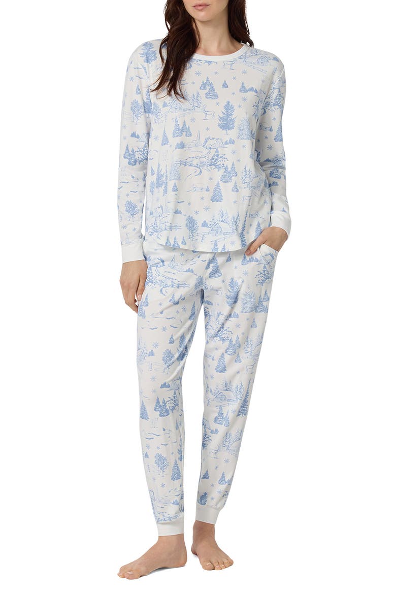 Pullover & Jogger Pajamas, Main, color, WINTER WONDERLAND