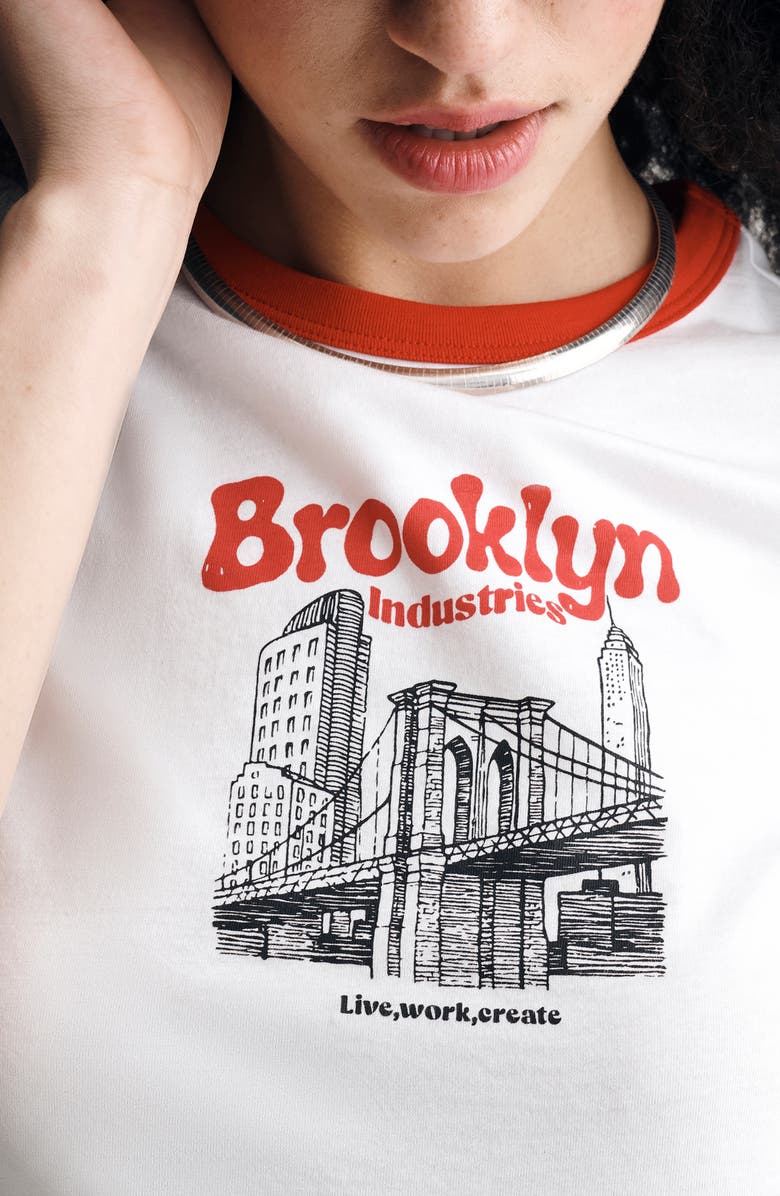 Brooklyn Industries Ringer Graphic T-Shirt, Alternate, color, White