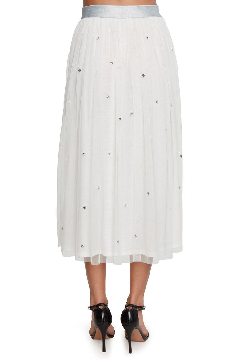 Star Studded Mesh Skirt, Alternate, color, VELLUM