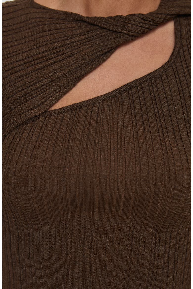 Realyze Cutout Top, Alternate, color, BROWN