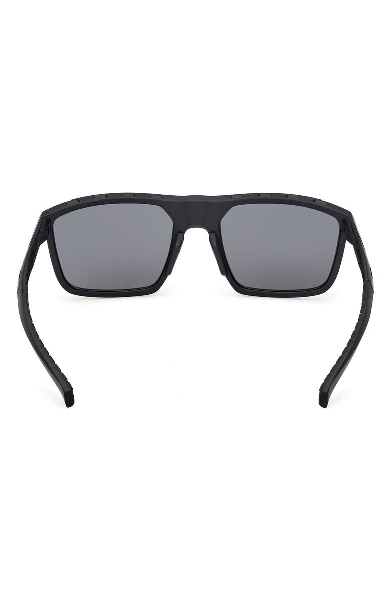 adidas 57mm Navigator Sunglasses, Alternate, color, Matte Black / Smoke