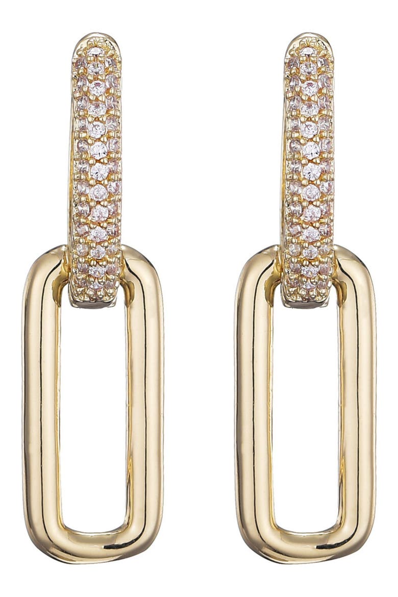 Crystal Single Drop Earrings, Main, color, GOLD