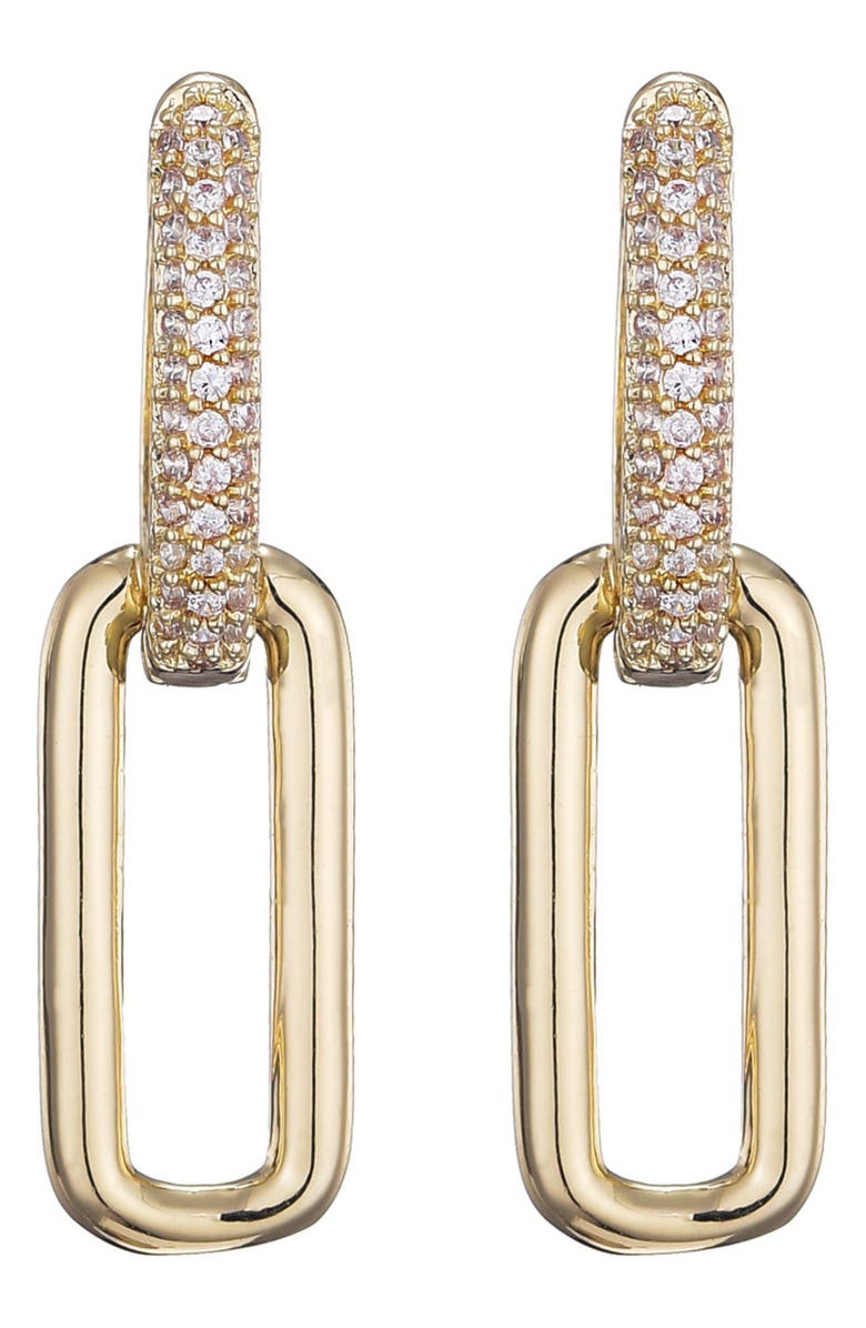 Adornia Crystal Single Drop Earrings, Main, color, Gold