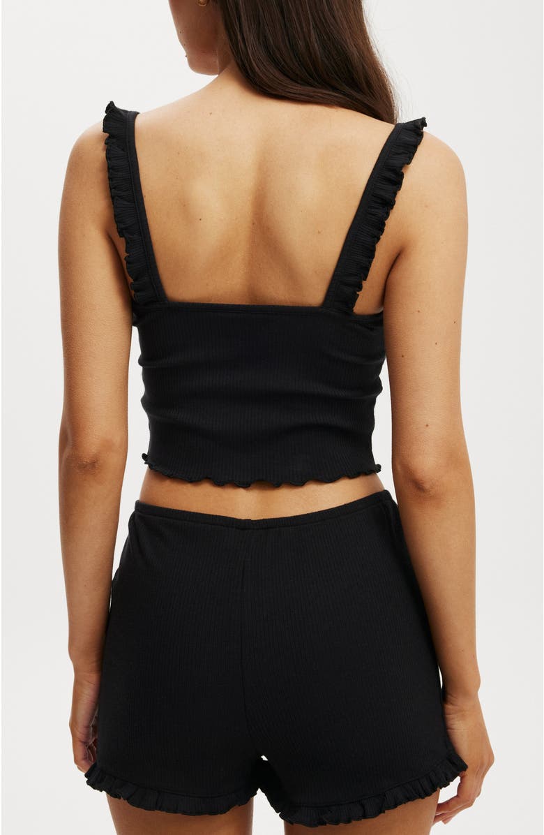 COTTON ON BODY Women's Rib Ruffle Cami, Alternate, color, 