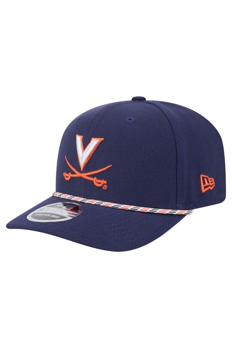 Men's New Era Navy Virginia Cavaliers Gameday Multi-Rope 9SEVENTY Stretch-Snap Hat, Main, color, Navy