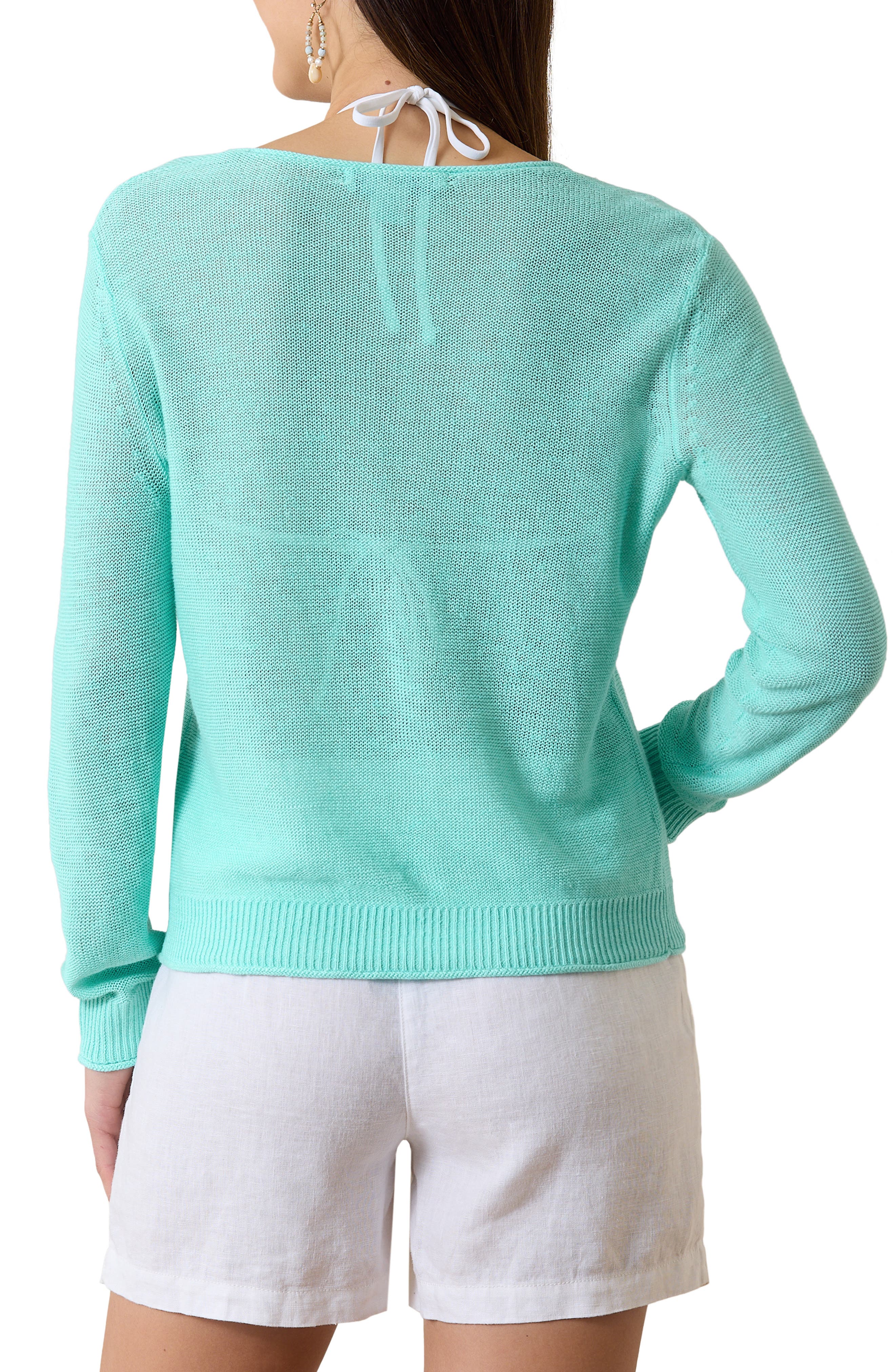 Cedar V-Neck Linen Sweater - image 4