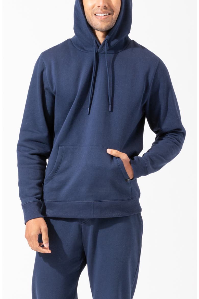 Invincible Fleece Hoodie, Alternate, color, RAW DENIM
