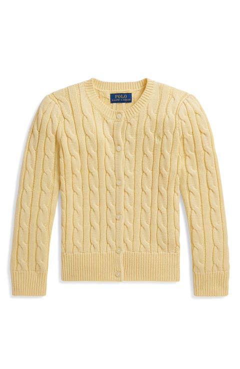 Kids' Mini Cable Knit Cotton Cardigan (Toddler & Little Kid)