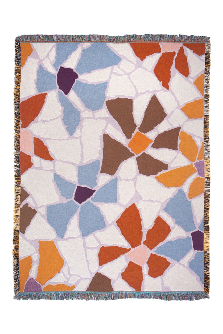 Woven Throw Blanket, Main, color, WHITE MULTI