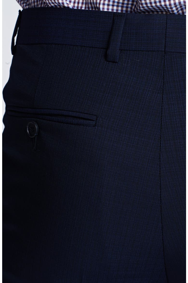 Trim Fit Navy Check Twill Wool Suit, Alternate, color, NAVY SOLID