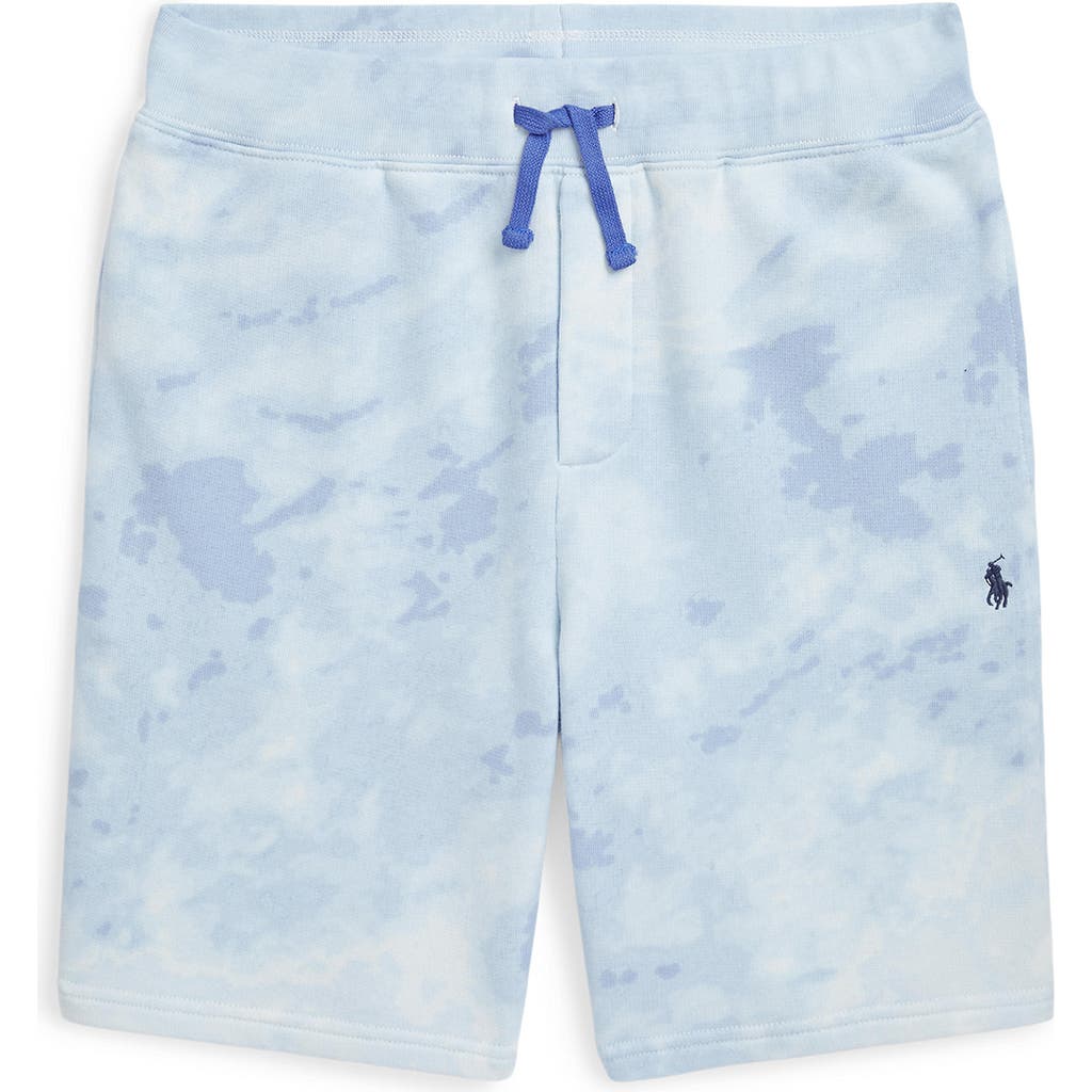 Polo Ralph Lauren Kids' Splash Dye French Terry Drawstring Shorts In Blue