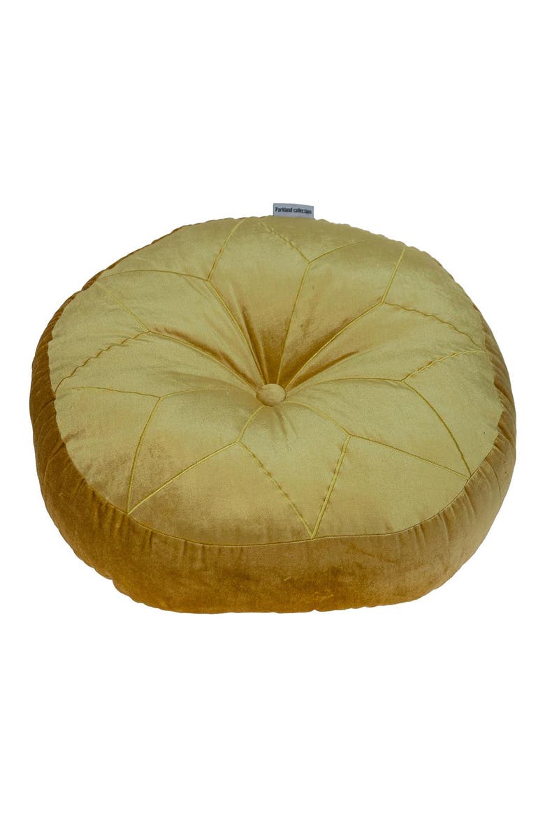 Dorte Transitional Bright Yellow Floor Pillow, Alternate, color, BRIGHT YELLOW