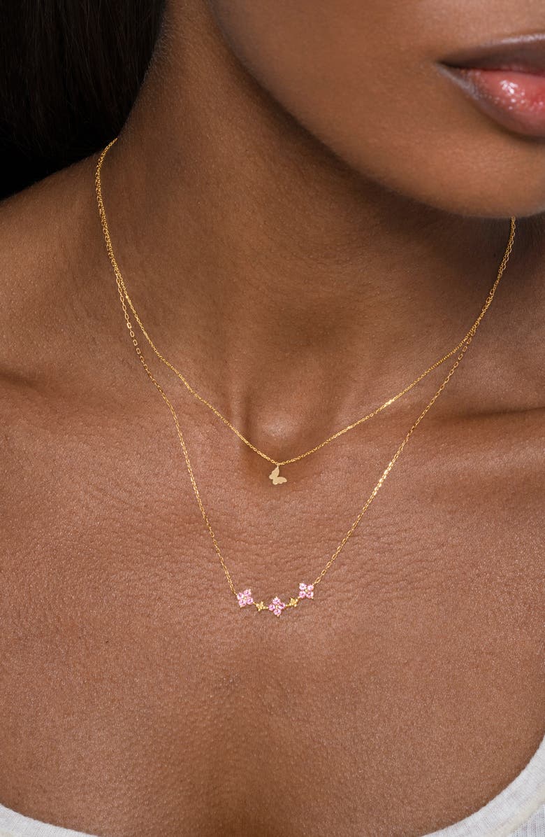 Bony Levy 14K Gold Mini Butterfly Pendant Necklace, Alternate, color, 14K Yellow Gold