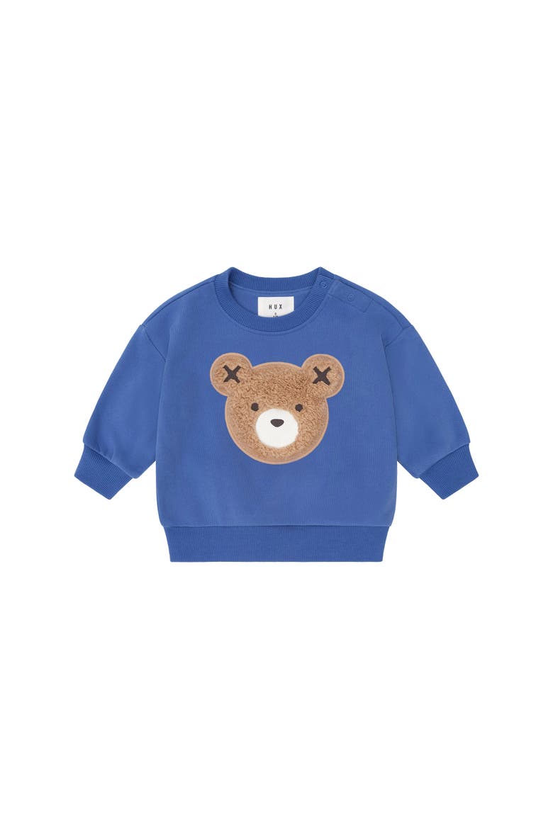 Furry Huxbear Sweatshirt Boys, Main, color, Cobalt
