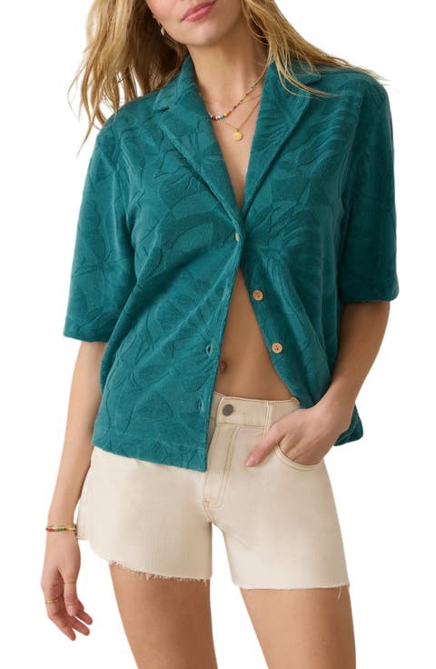 Cabana Towel Terry Camp Shirt