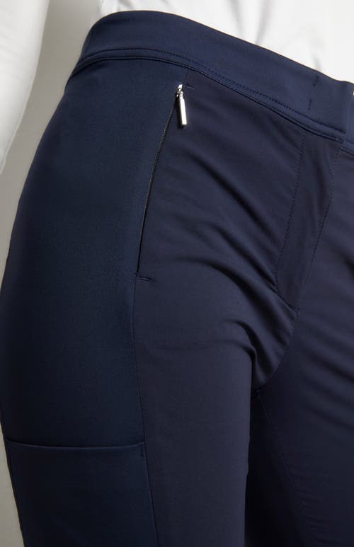 Anatomie Ipant Hybrid Zip Front Slim Fit Pant In Navy