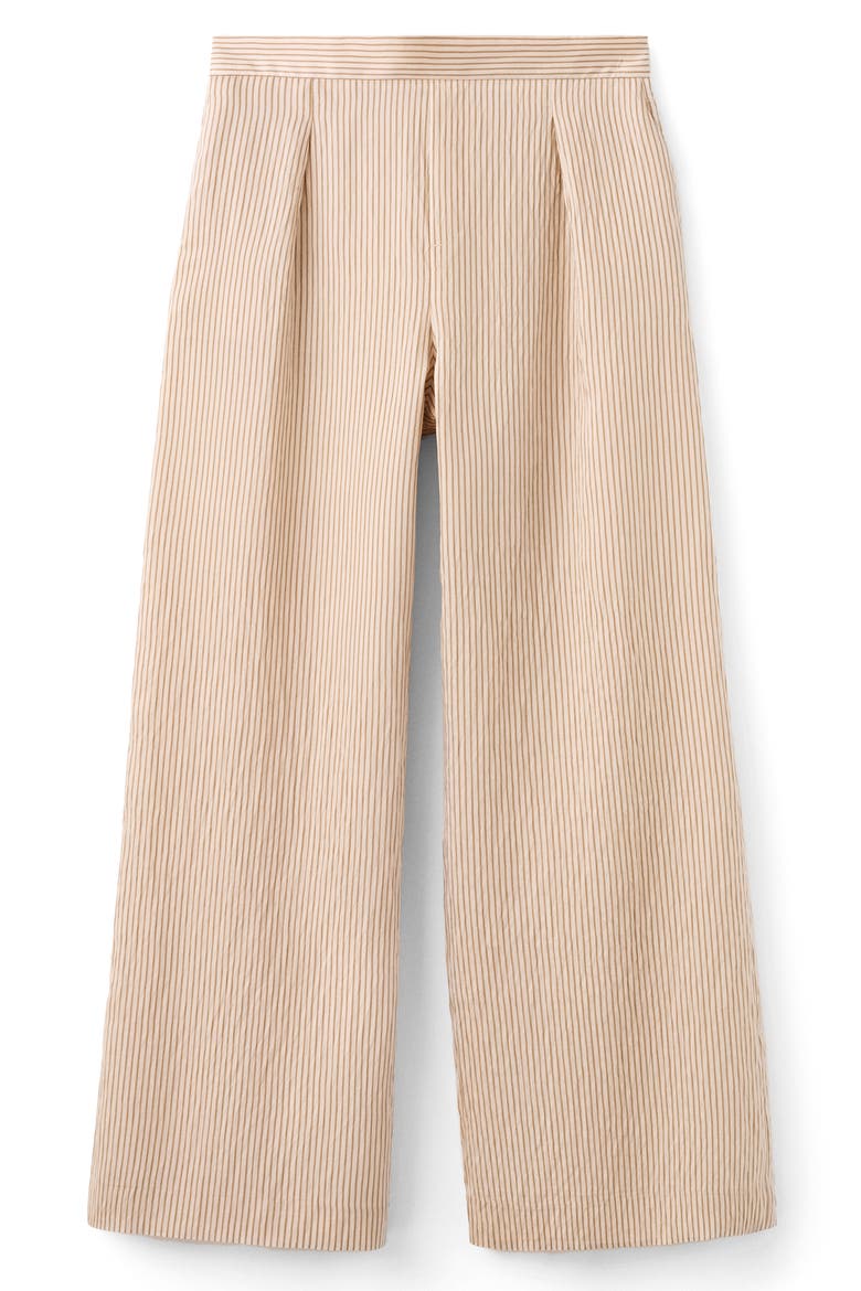 Stripe Straight Leg Pants, Alternate, color, BROWN