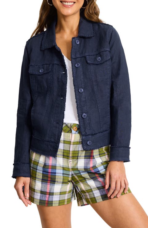 Two Palms Linen Raw Edge Jacket