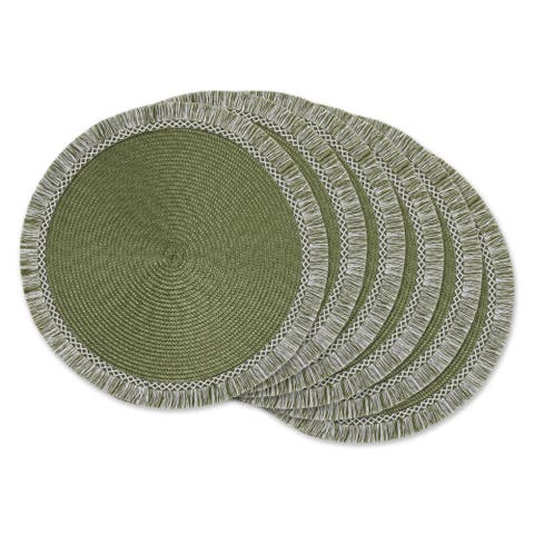 Round Fringed Placemat Set/6