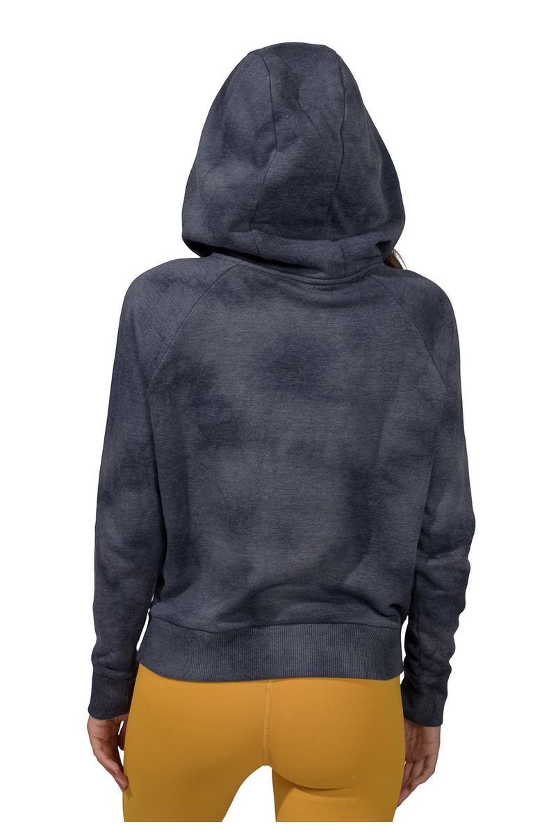 90 DEGREE BY REFLEX Brushed Knit Tie Dye Cross Neck Oversized Hoodie, Alternate, color, 