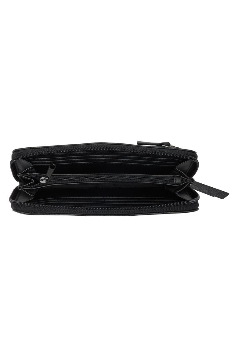 Large Norah Zip Wallet, Alternate, color, BLACK