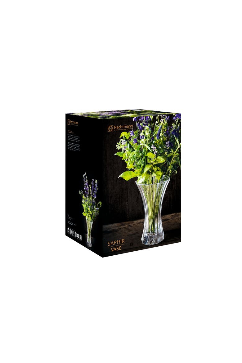 Saphir 11.8" Vase, Alternate, color, Clear