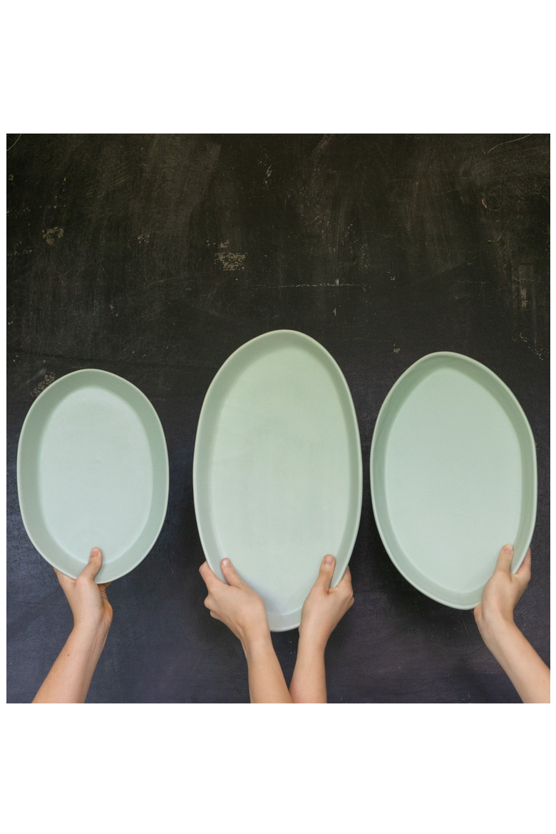 Serving Platter Set, Alternate, color, Celadon