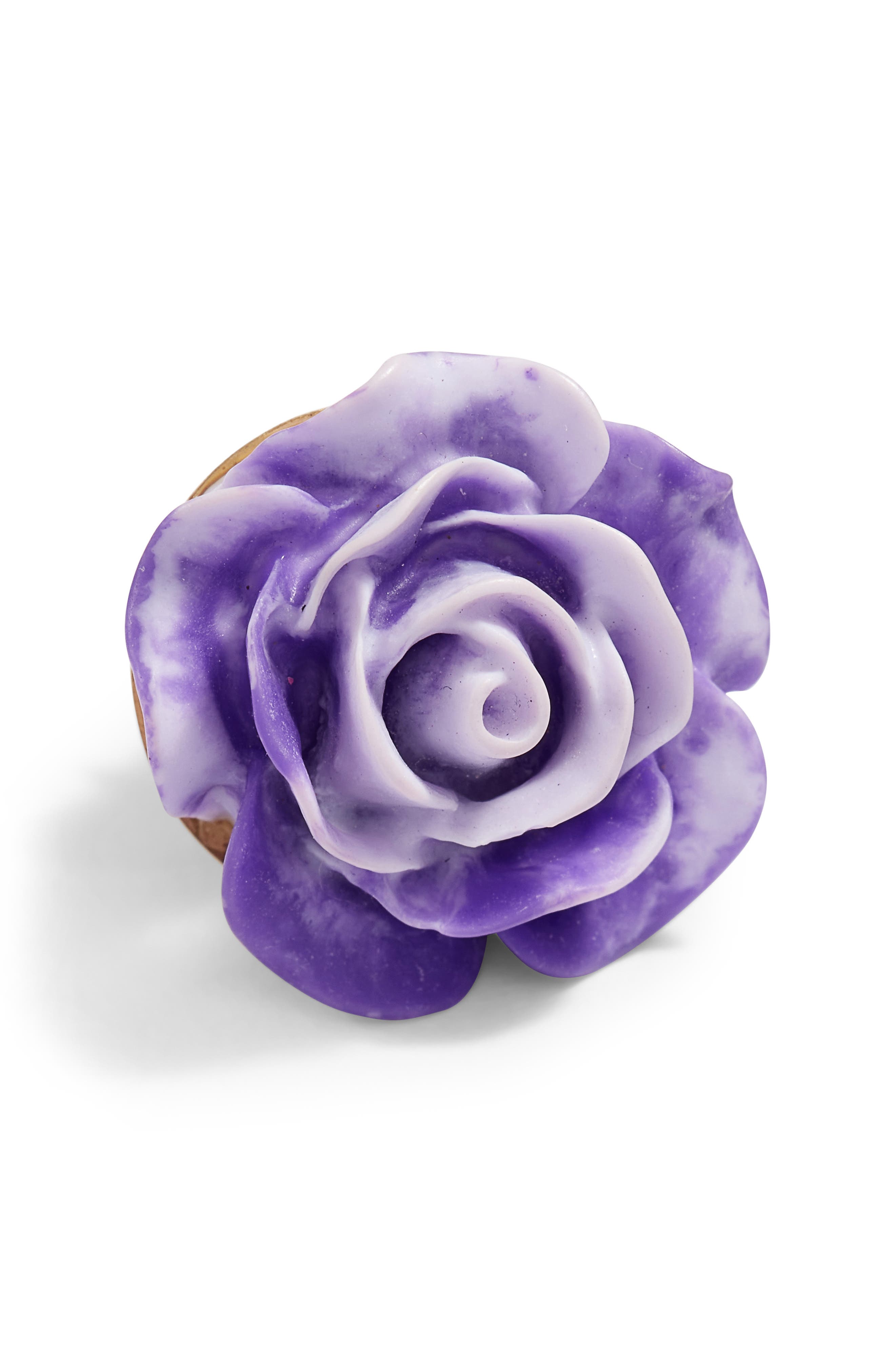 CLIFTON WILSON Tie Dye Flower Lapel Pin in Purple 