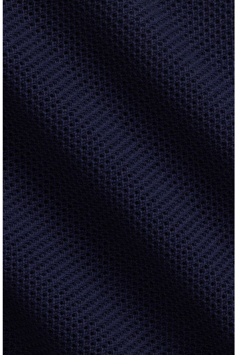 Textured Pointelle Linen Camp Shirt, Alternate, color, CRUISE NAVY