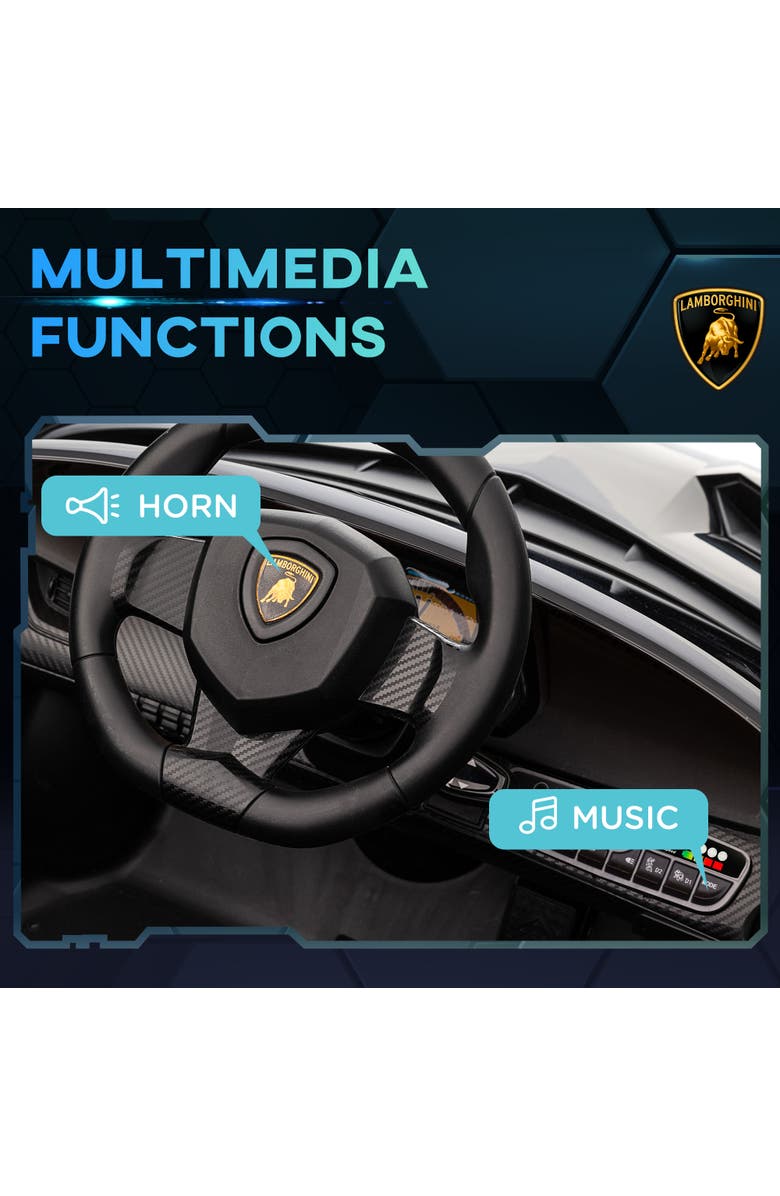 Aosom Lamborghini Veneno 12V Kids Car with Butterfly Doors, Remote, Music, Alternate, color, 