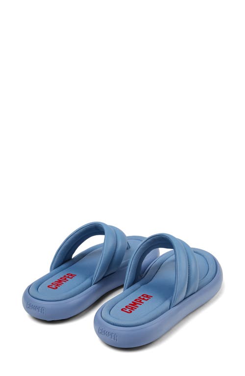 Camper Flota Leather Flip-flops In Medium Blue