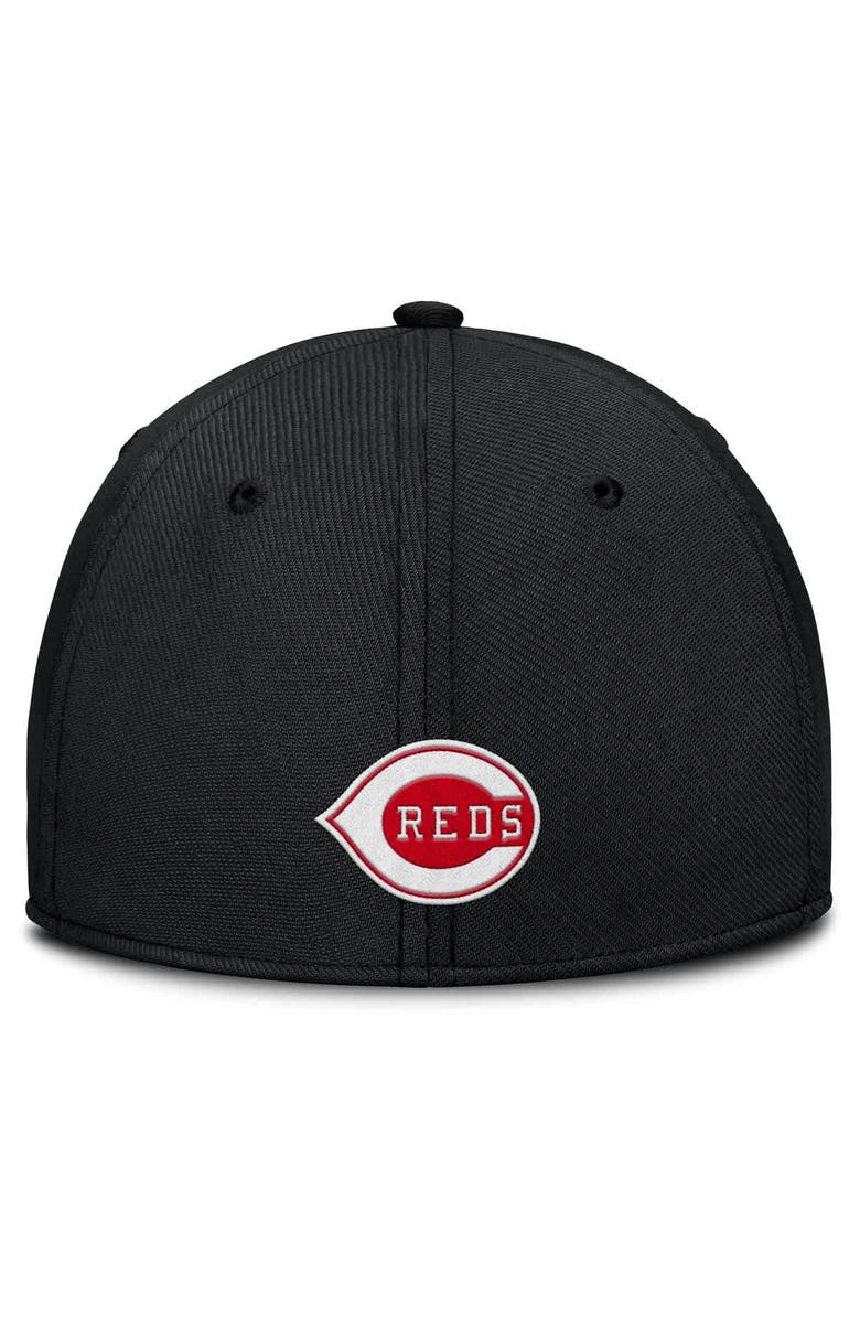Nike Men's Nike Gray/Black Cincinnati Reds Rise Swoosh Performance Flex Hat, Alternate, color, 