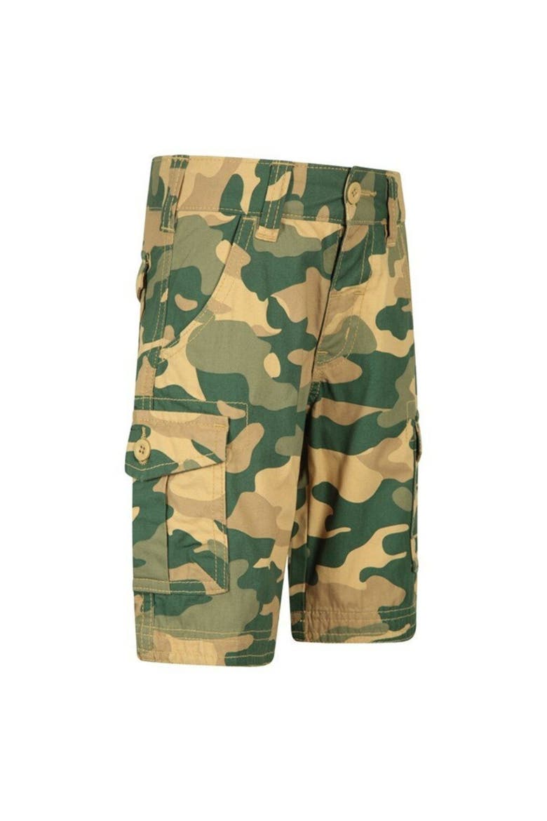 Childrens/Kids Camo Cargo Shorts, Alternate, color, Light Beige and Green