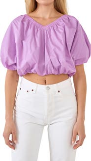 Endless Rose Puff Crop Blouse