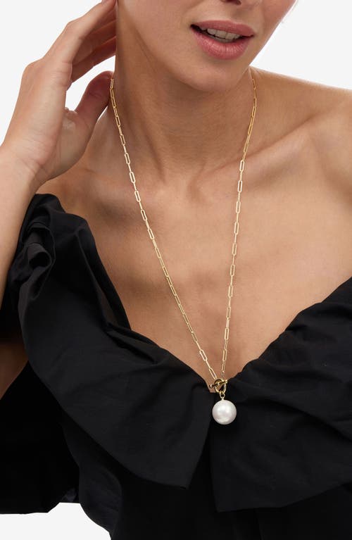 Melinda Maria Xl Life's A Ball Faux Pearl Pendant Necklace In Gold