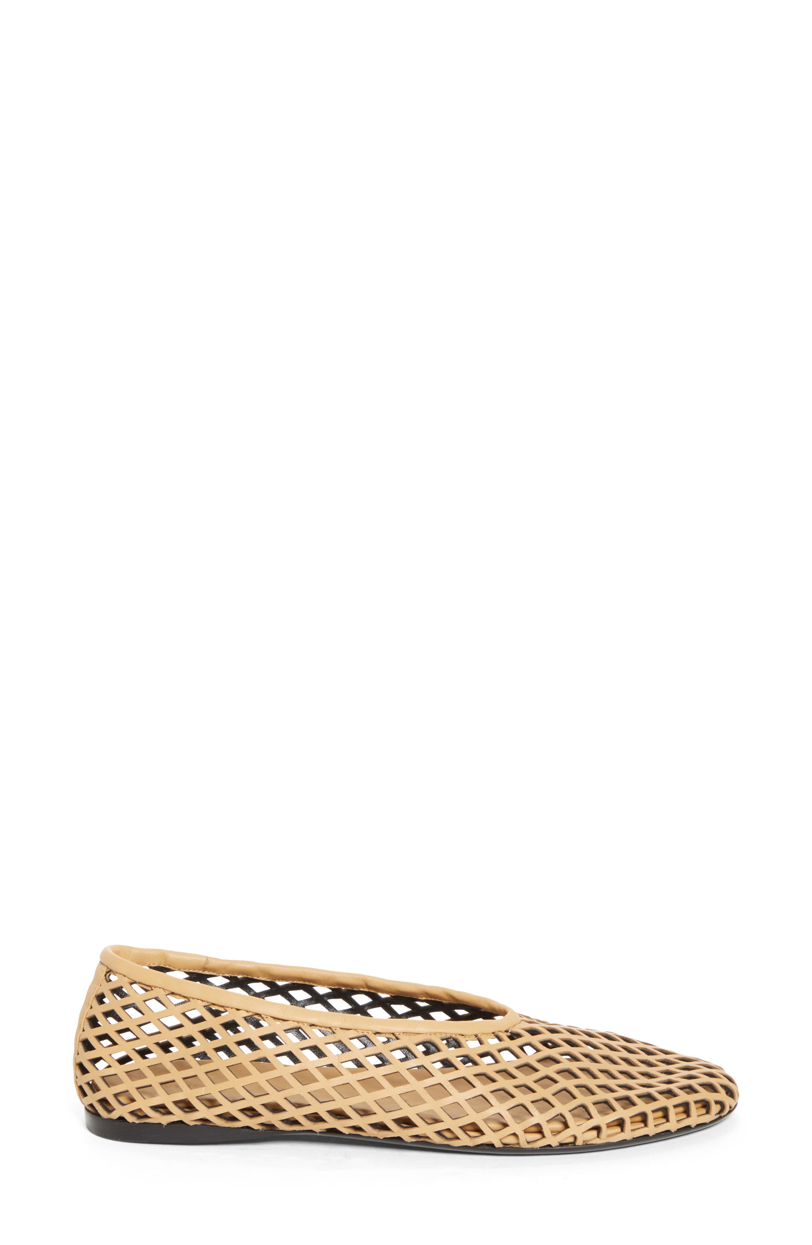 Proenza Schouler Tee Perforated Ballet Flat, Alternate, color, Mud