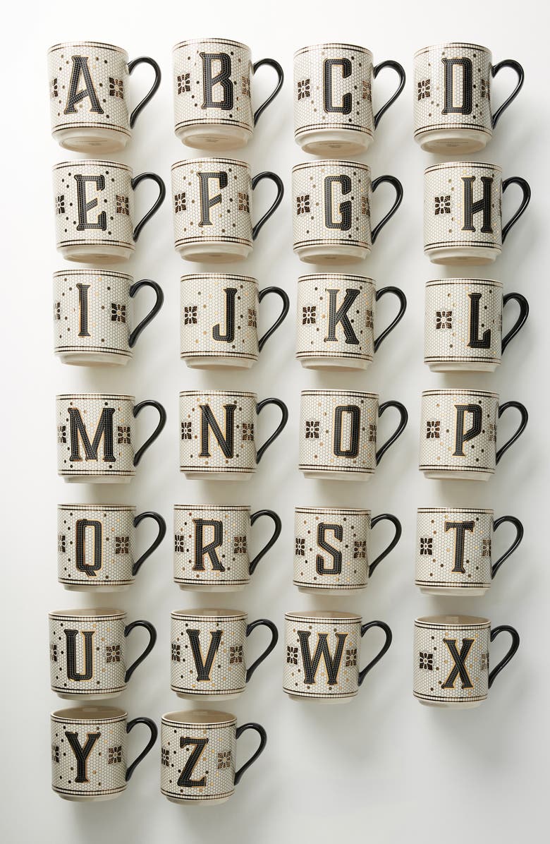 Anthropologie Home Bistro Monogram Mug, Alternate, color, 