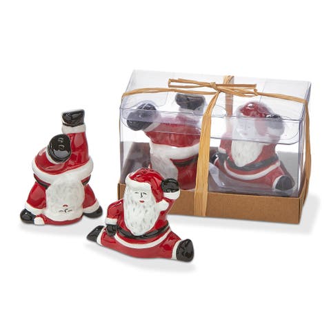 Dancing Santa Salt and Pepper Shakers Christmas Decor