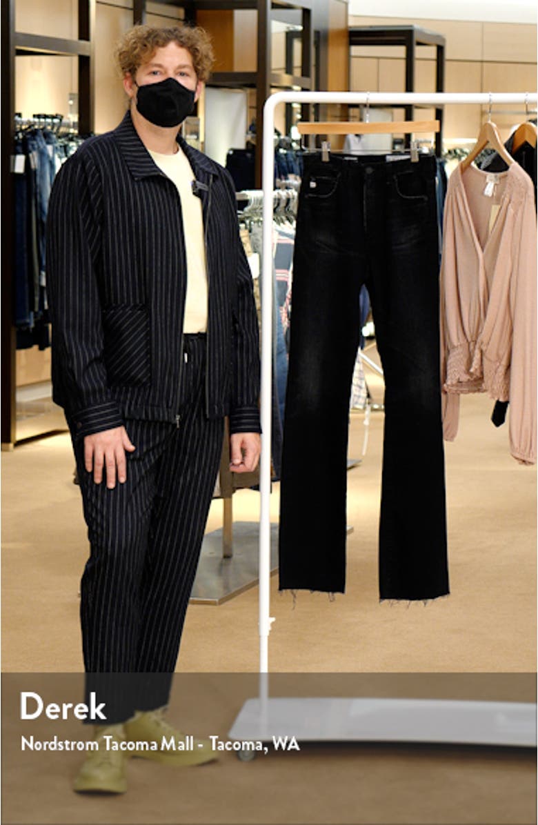 Alexxis High Waist Raw Hem Bootcut Jeans, sales video thumbnail